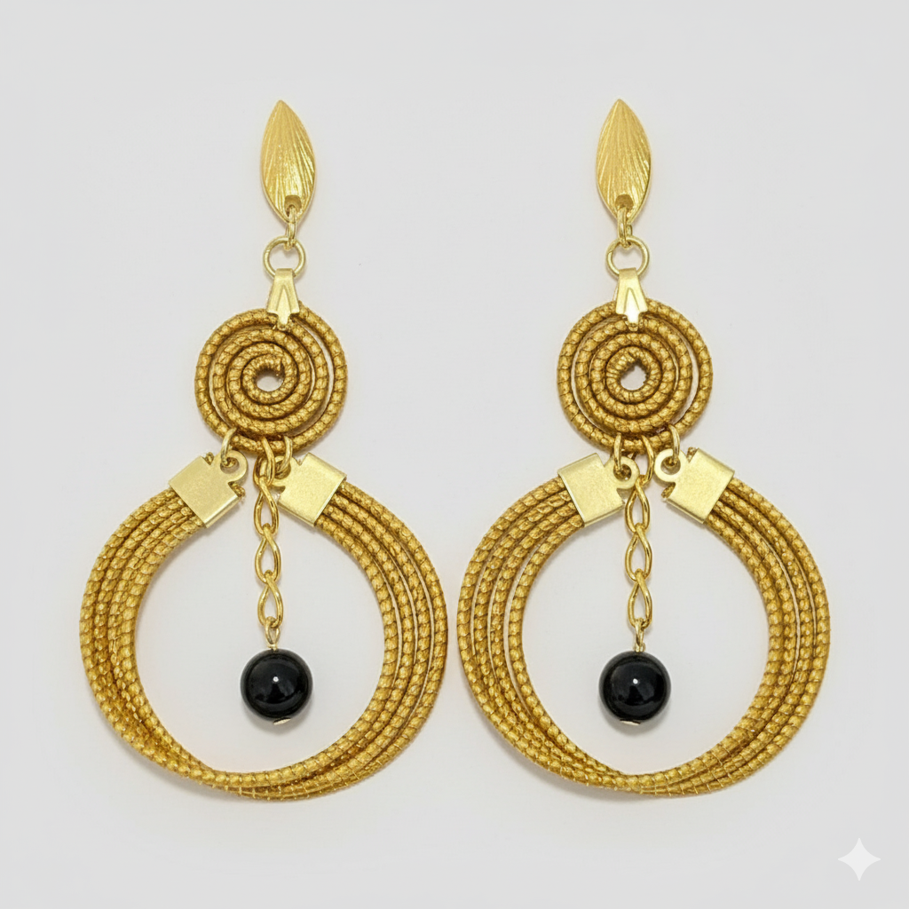 Boucles d'oreilles B-40 (onyx)