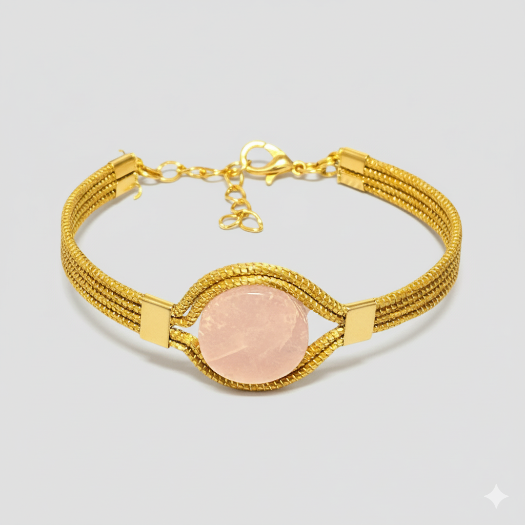 Bracelet P-29 (quartz rose)